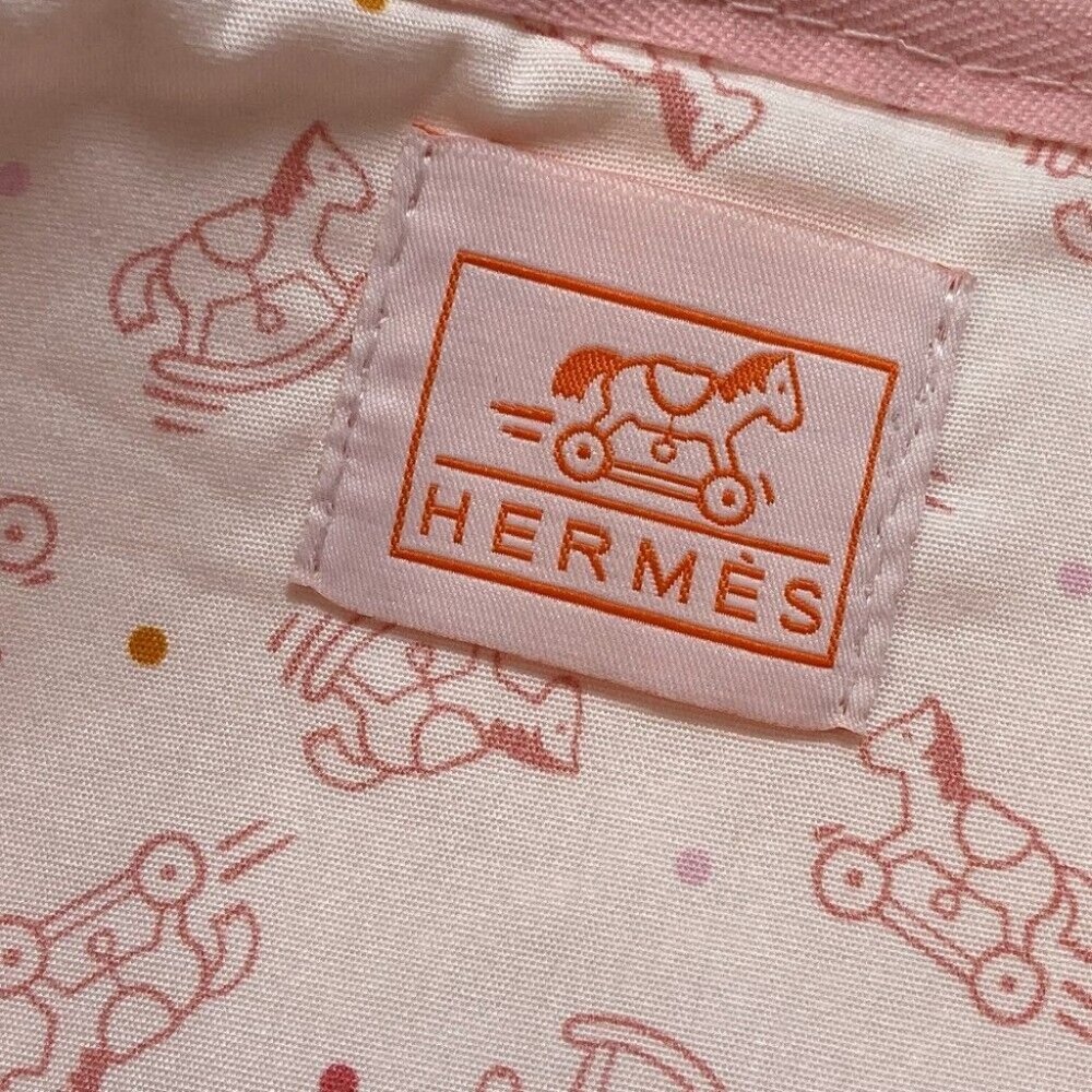 HERMES accessory case Adada Dot GM flat Pouch cotton pink - Picture 10 of 11